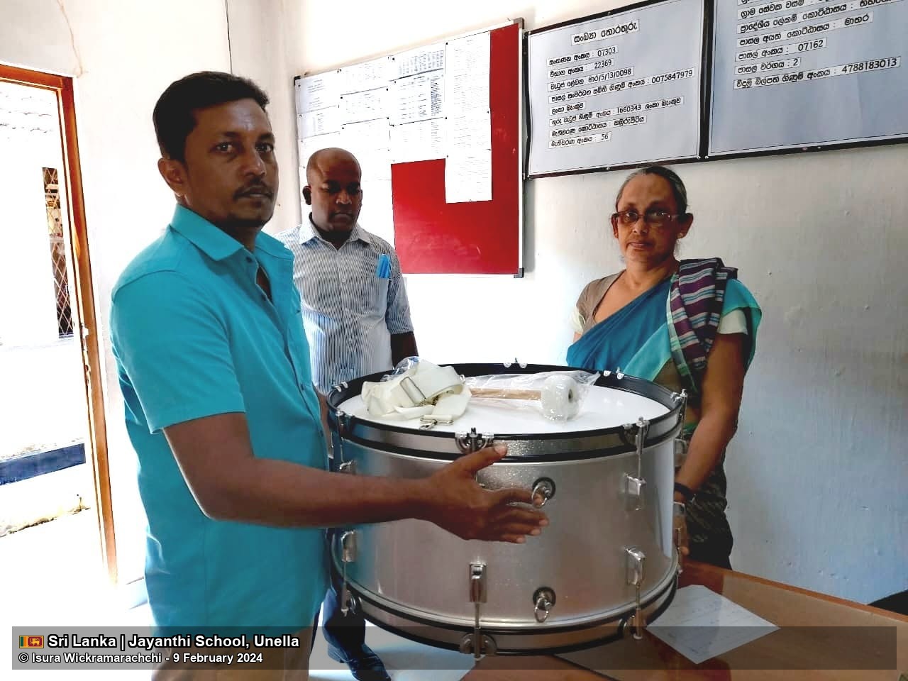 Donation of a Bass Drum to Jayanthi School, Unella, Matara