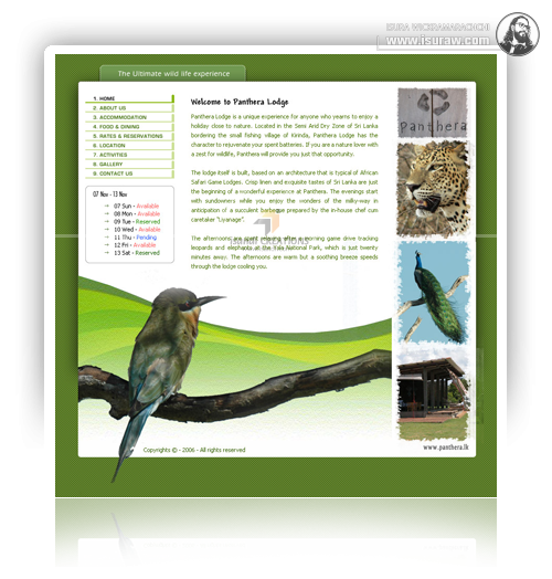 Panthera Lodge Website