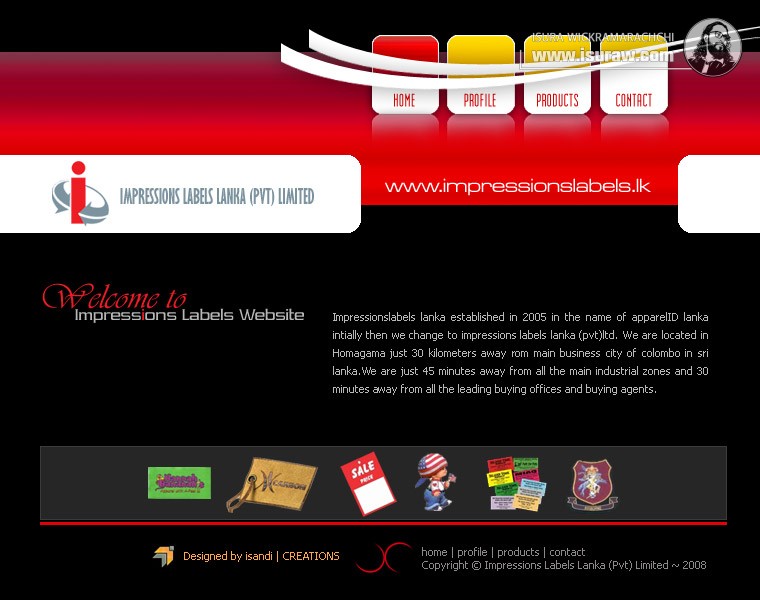 Impressions Labels Website