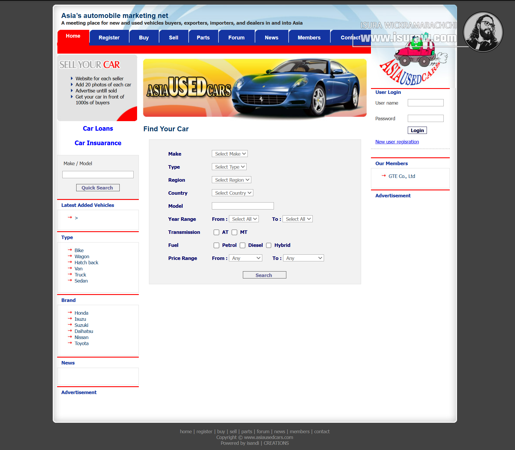 Asia Used Cars Website