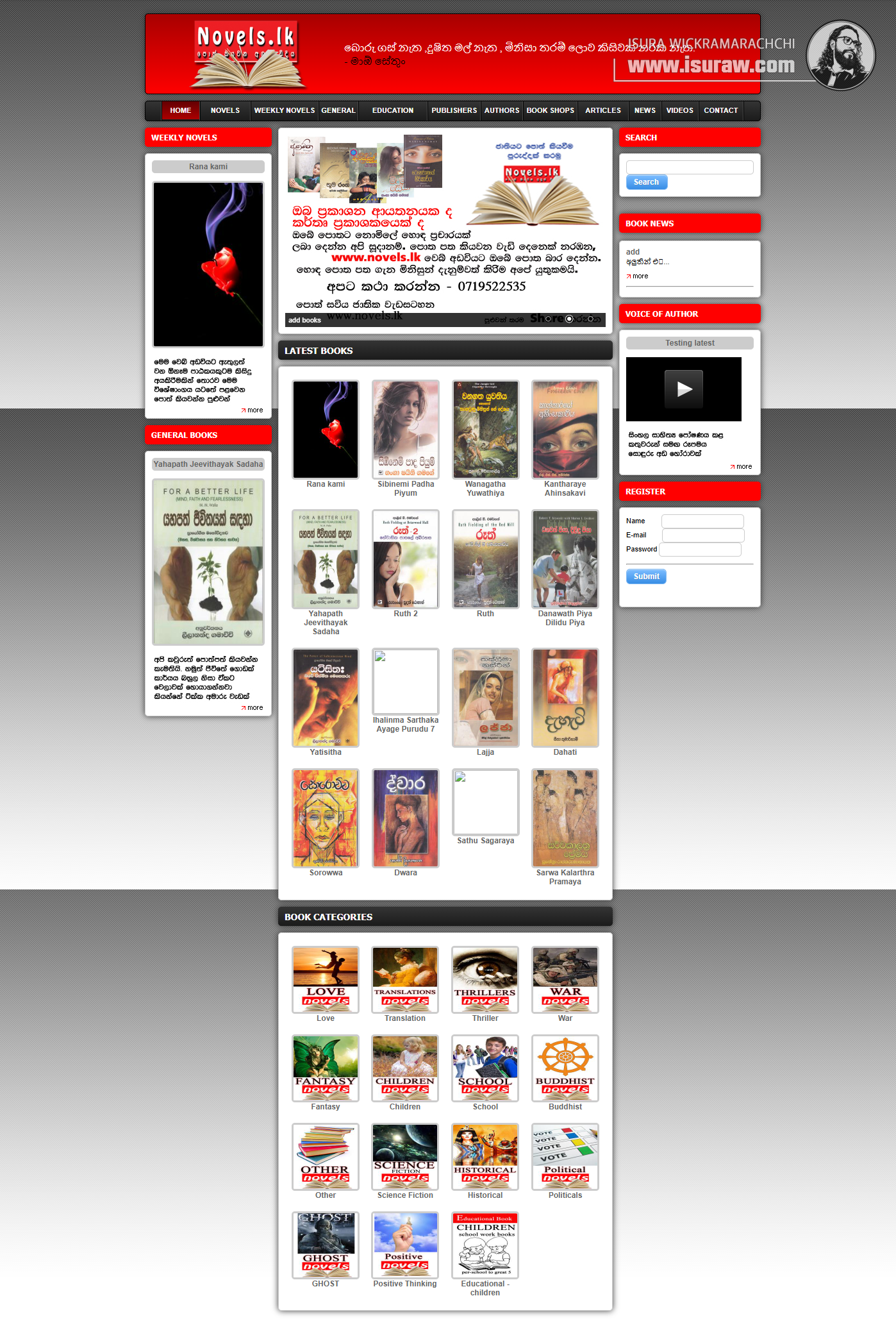 Novels.lk Website